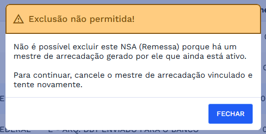 Figura 12: Mensagem de validação
