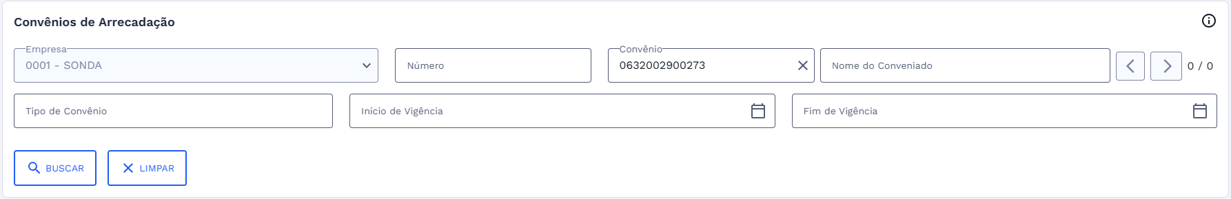 Figura 4: Seção de Busca – Campo preenchido