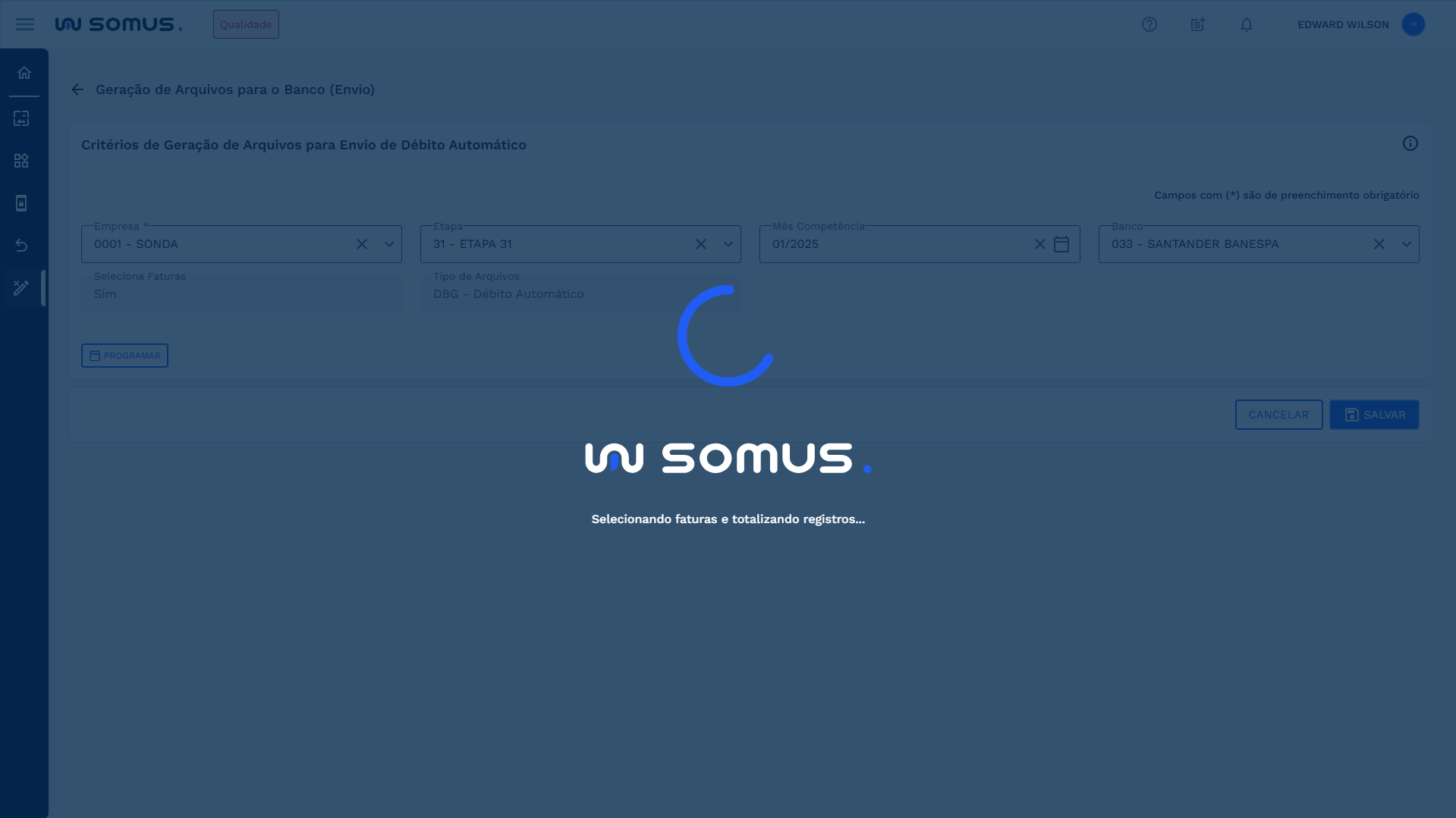 Carregamento do sistema