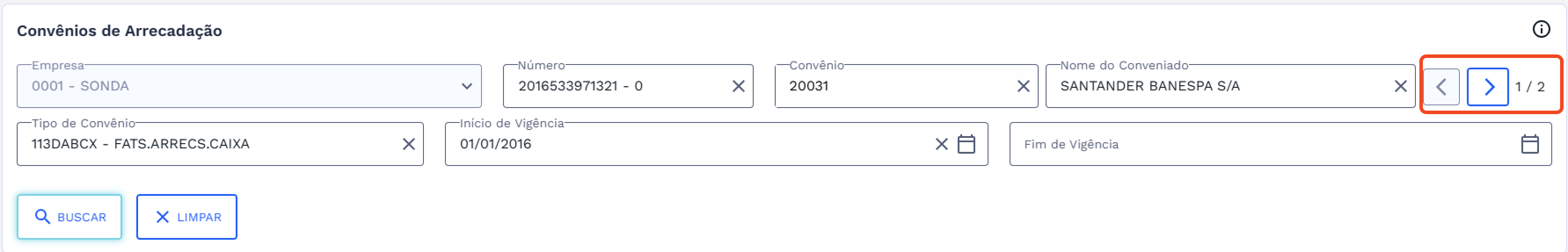Figura 7: Botões de navegação